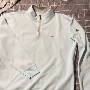 Bald Head Blues Seafoam Quarter Zip - Shamrock St. Patrick’s Embroidery - XL